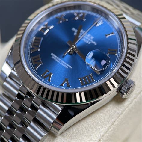 rolex datejust 2021 blue|2021 rolex datejust 41.